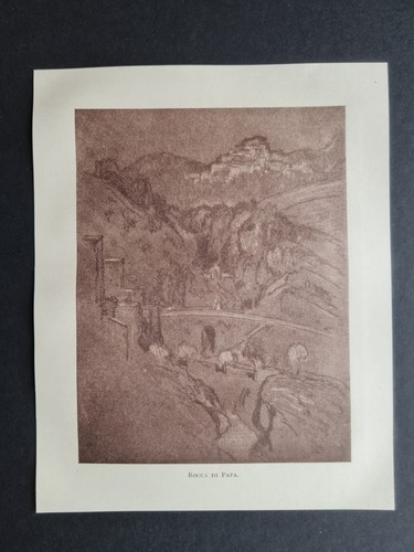 Stampa antica 1909 rocca - stampa,