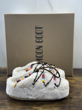 Moon Boot Mule Faux Fur Beads