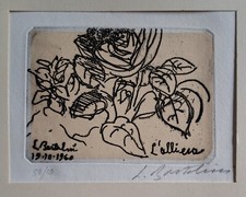 Luigi Bartolini "L'allieva" 19/10/1960 - Incisione Firmata Edizione 50/50