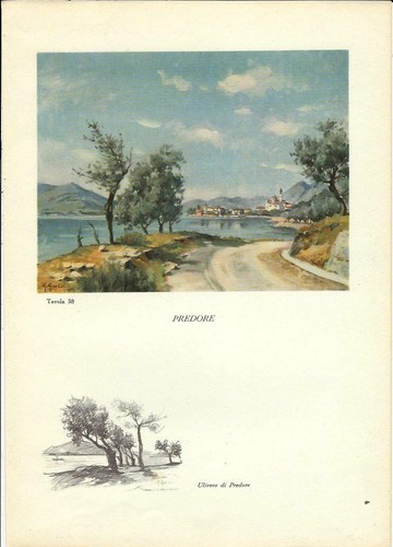 Stampa antica predore lago - predore,