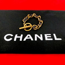 Chanel bracciale catena - bracciale, pelle