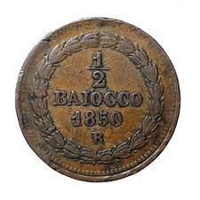 [NC] PIO IX - 1/2 BAIOCCO 1850