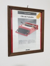 Olivetti Valentine Depliant In Cornice Vetro 33x27 Quadretto