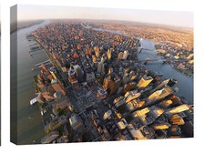 Canvashop Quadri Moderni cm 100x70 New York Manhattan Quadro Stampa su tela