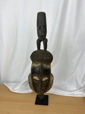 Maschera Africa maschera legno Baule tronco Costa d'Avorio antica originale intagliata a mano