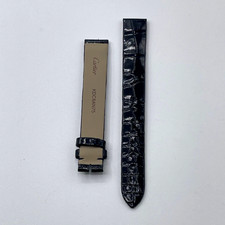 Cartier Tank Americaine cinturino orologio alligatore nero black KDC8AN75 13/12