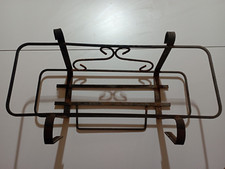FIORIERA DA BALCONE IN FERRO BATTUTO CON GANCI PER RINGHIERA CM 55*21 VINTAGE