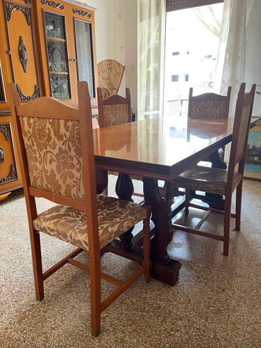 Tavolo legno stile liberty - legno,