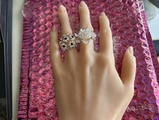 Set due anelli con swarovsky