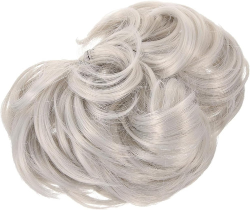 Parrucca chignon bianco doppio - chignon,