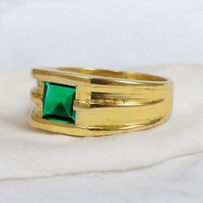 Anello uomo smeraldo taglio