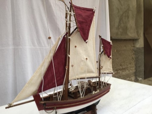 Modellino legno barca pesca - barca,