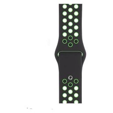 CINTURINO IN SILICONE NEROVERDE 42MM 44MM MISURA S MOD. NIKE APPLE WATCH SERIE 2