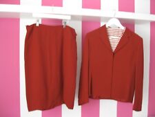 ELEGANTE TAILLEUR DONNA  MAX&CO MAXMARA,GIACCA GONNA TOP, ROSSO CILIEGIA TG. 44