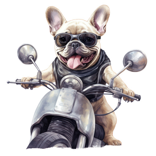 Adesivi auto bulldog francese - auto,