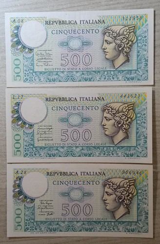 Italia lotto banconote 500 - italia,