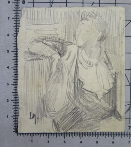 Disegno ritratto firmato dal - ritratto,