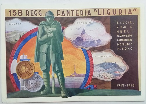 Cartolina 158 reggimento - 158,