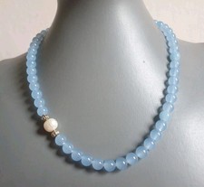 ?COLLANA DONNA PIETRE DURE NATURALI ACQUAMARINA E PERLA BAROCCA.  + ORECCHINI?