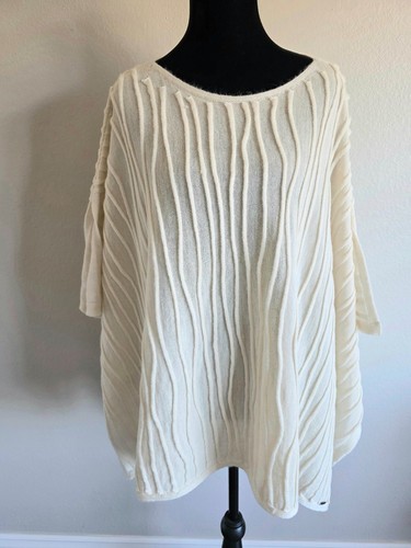 Poncho top misto - seta, alpaca