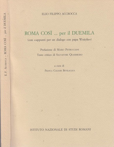 Roma così per il duemila - così, …