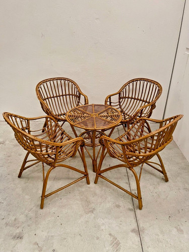 Bamboo lounge set with - , coffe
