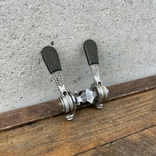 Set Cambio Vintage Campagnolo Record Down Tube Zeus Copri Leva Cambio Morsetto