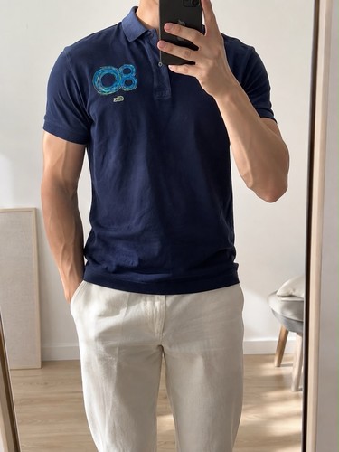 Lacoste polo uomo blu - l, cotone