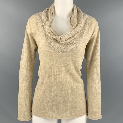 Collana cowl lana beige - lana,