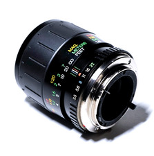 Baionetta macro C/Y Cosina 100 mm f3.5 con adattatore abbinato 1:1