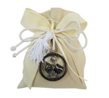 Bomboniere Cresima Sacchetto Cotone Portachiavi Mitria Nappina