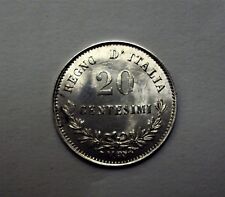 20 CENTESIMI VALORE VITTORIO EMANUELE II RE D'ITALIA 1863 M SPL/FDC
