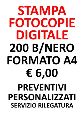 Stampa fotocopie n 200 - fotocopie, a4