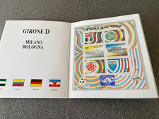 1990 Folder Libretto Italia '90 Foglietto Sovrastampa Logo FIFA e Coppa Rimet
