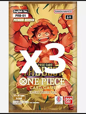 PRB-01 The Best - 3x Booster Bustine Premium One Piece Card Game TCG ENG
