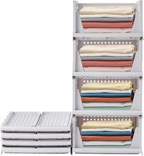Organizer Armadio, 4 Set Organizer Cassetti, Portaoggetti Contenitori Pieghevole
