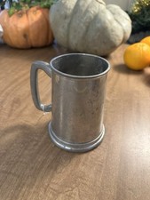 Tazza Tankard Vintage Inglese Peltro Mezza Pinta MADE IN SHEFFIELD ENGLAND Barware