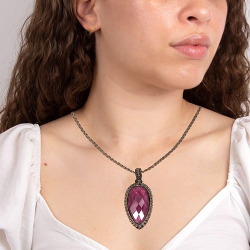 Collana macramè fatta mano - macramè,