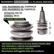 Mandrino ISO30 a flangia