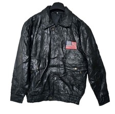 Giacca vera pelle nera taglia