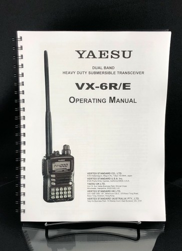 Yaesu manuale istruzioni - yaesu, vx-6r