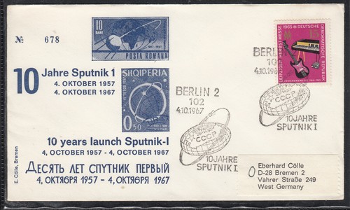 Sputnik sonderstempel ddr 10 - 1,