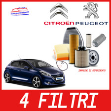 KIT TAGLIANDO 4 FILTRI ORIGINALI PEUGEOT 208 1.4 HDI 68CV 50KW DAL 03/2012