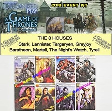 A GAME OF THRONES TCG 2018 - INTRO EVENT KIT - The 8 Houses: Stark, Lannister...