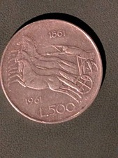 un015 Italy 500 Lire Silver
