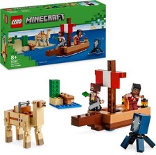 Lego 21259 Minecraft Il Viaggio del Galeone dei Pirati Barca con 2 Pirati 8+ Ann