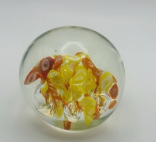 Fermacarte stile Murano giallo