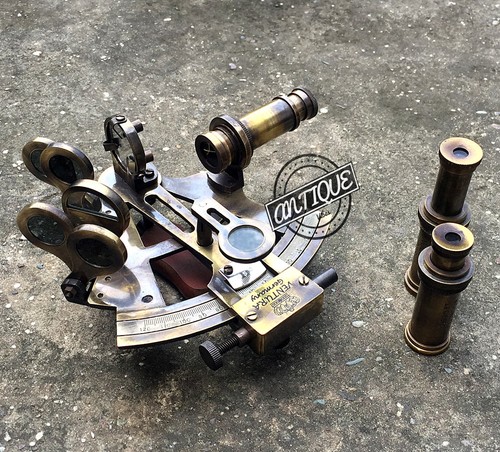 Sestante vintage in ottone - sestante,