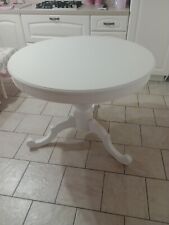 Tavolo Tondo Shabby Bianco Allungabile