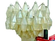 CARLO SCARPA DESIGN 1960 PER VENINI GRANDE  LAMPADARIO  